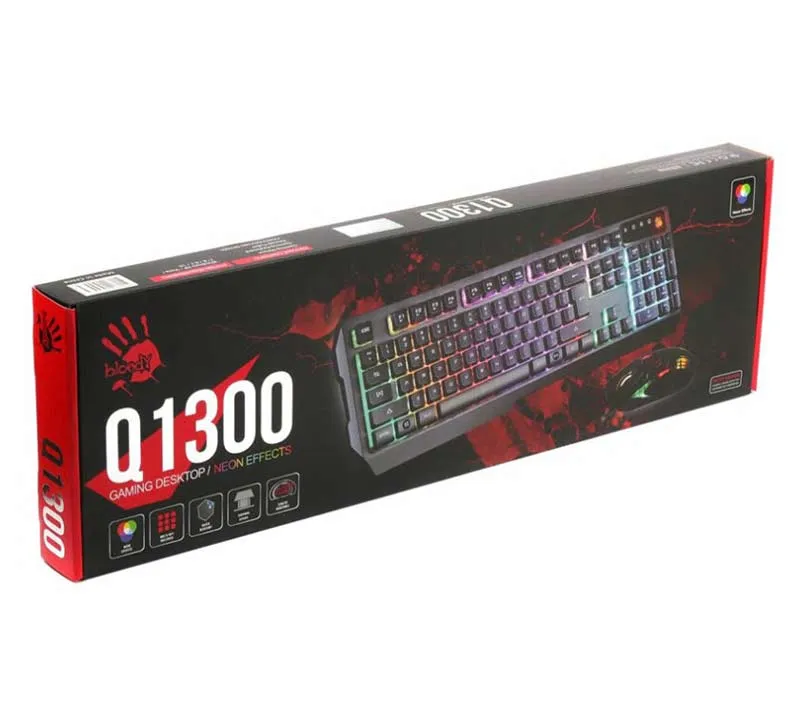 کیبورد و ماوس مخصوص بازی ای فورتک مدل Q1300