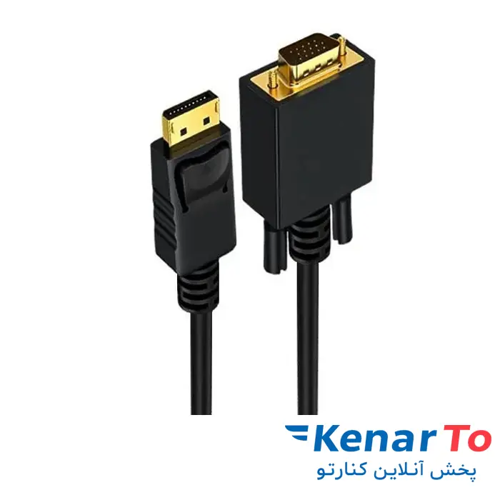 کابل تبدیل Display port به VGA دی نت مدل DT-409 4K به طول 1.5 متر