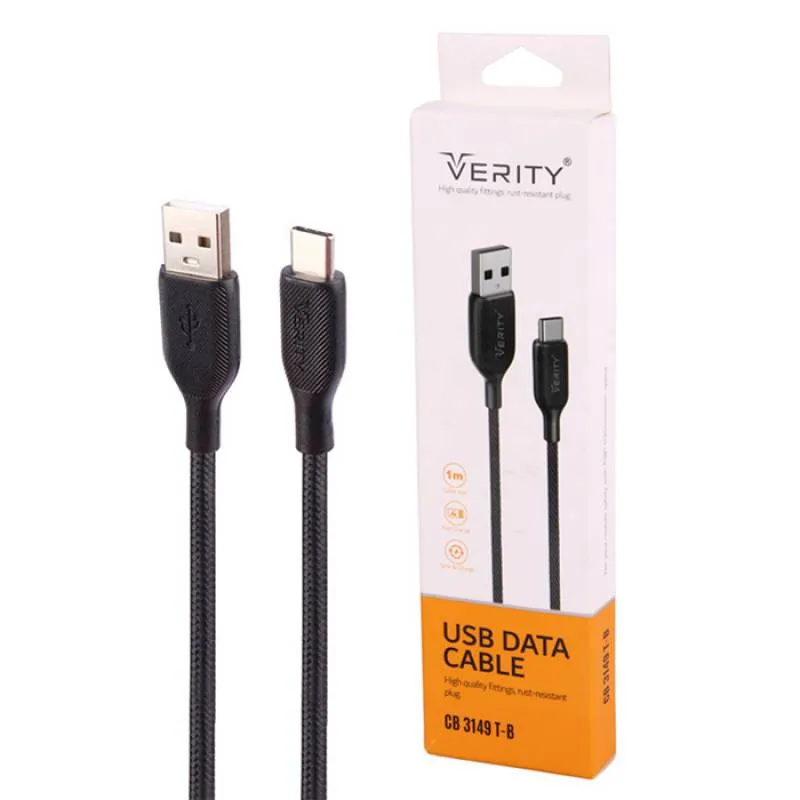 کابل تبدیل USB به Type-C وریتی مدل CB 3148T طول 1 متر
