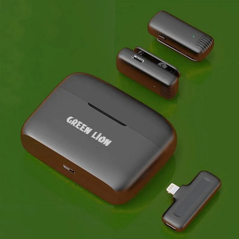 میکروفن یقه ای بی سیم گرین لاین مدل Wireless Lithining 2 in 1