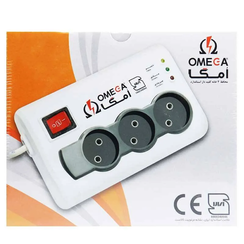 محافظ برق کامپیوتر امگا مدل P3000 طول 3 متر (ارت دار)