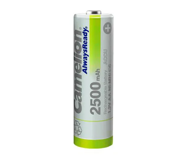 باتری قلمی قابل شارژ کملیون ظرفیت 2500mAh مدل AlwaysReady-AA HR6 بسته 2 عددی