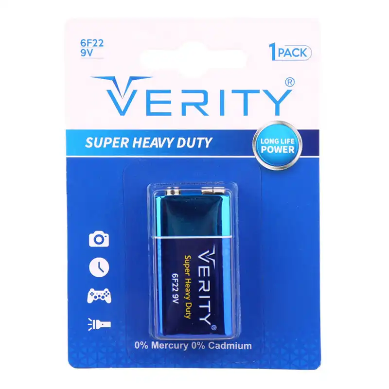 باتری کتابی وریتی مدل  Super Heavy Duty 6F22 بسته 1 عددی
