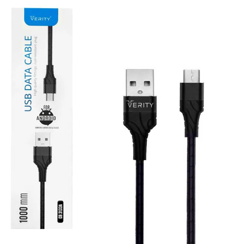 کابل تبدیل USB به MicroUSB وریتی مدل CB 3133 A-W طول 1 متر
