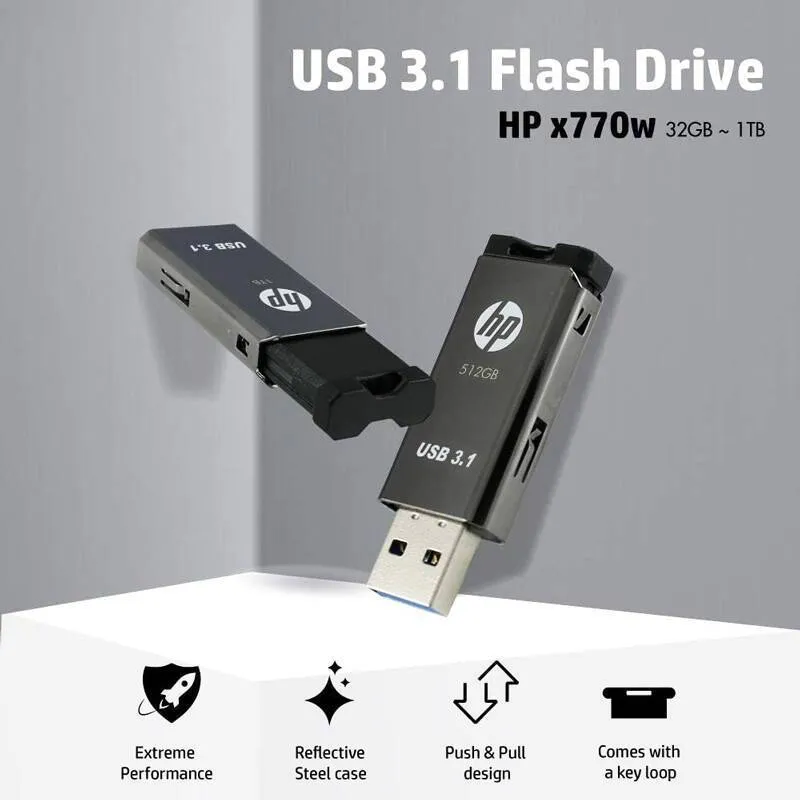 فلش مموری اچ پی مدل X770W USB3.1 ظرفیت 32 گیگابایت