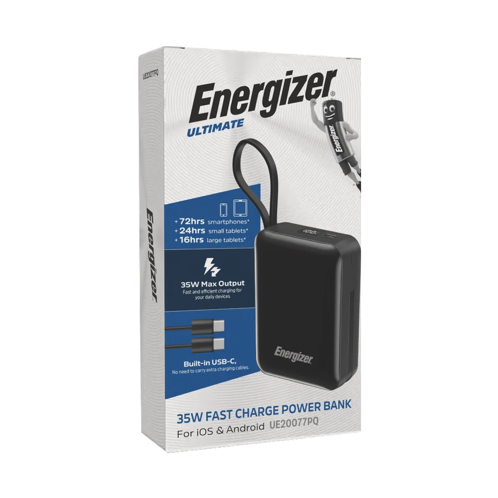 شارژر همراه انرجایزر مدل UE20077PQ PD 35W ظرفیت 20000 میلی آمپر ساعت