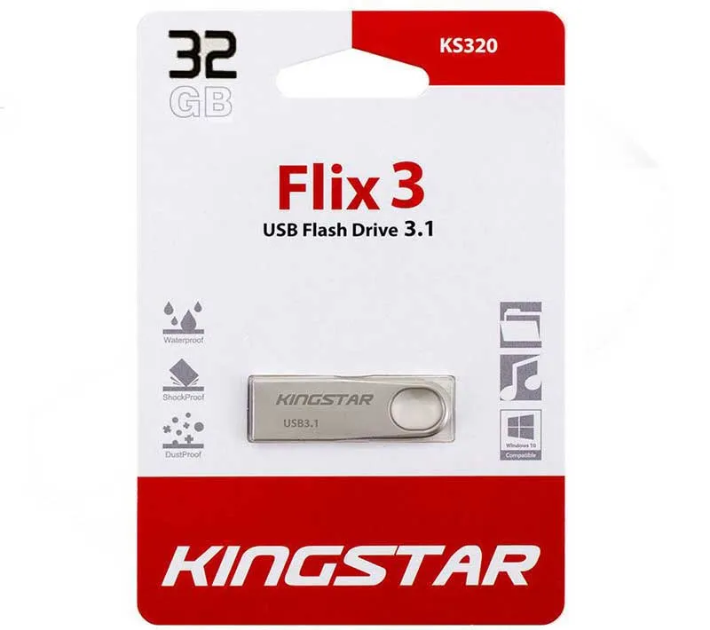 فلش مموری کینگ‌ استار مدل KS320 Flix3 USB3.1 ظرفیت 32 گیگابایت