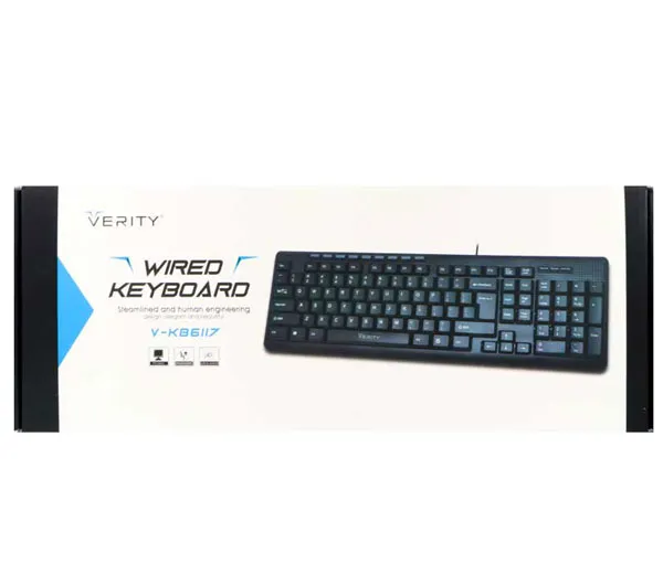 کیبورد وریتی مدل V-KB6117 با حروف فارسی