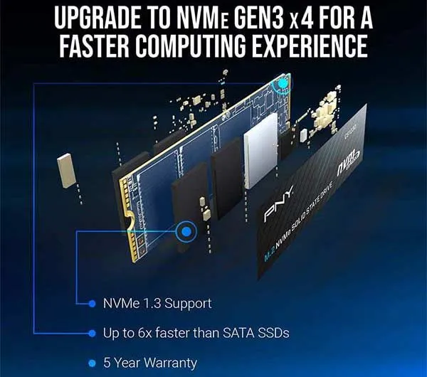 اس اس دی اینترنال پی ان وای مدل CS1030 M.2 NVMe ظرفیت 256 گیگابایت
