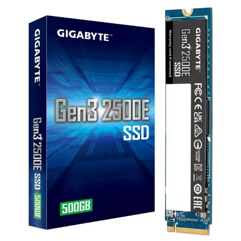 اس اس دی اینترنال گیگابایت مدل Gen3 2500E M.2 2280 NVMe ظرفیت 500 گیگابایت