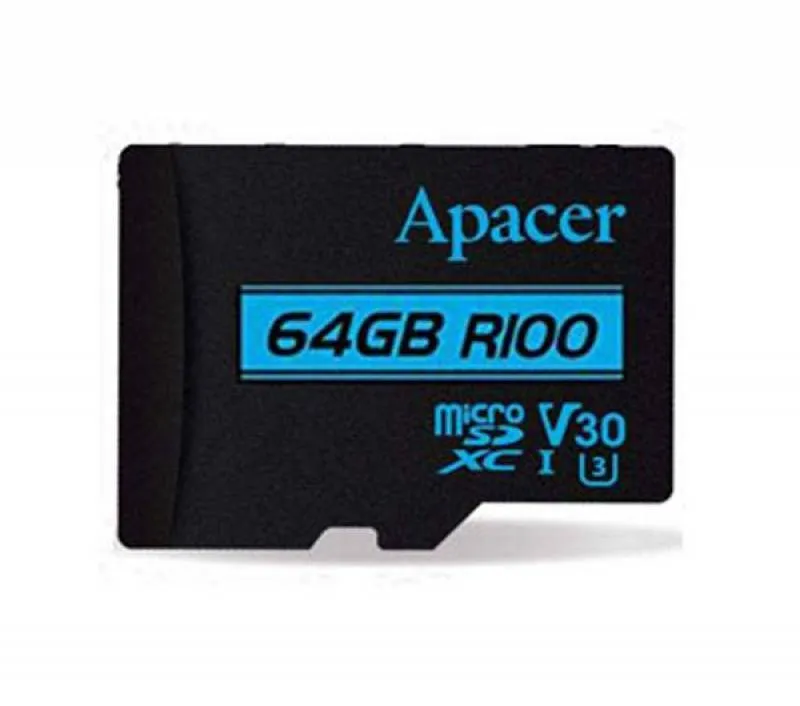 کارت حافظه microSDXC اپیسر مدل V30 کلاس 10 استاندارد UHS-I U3 سرعت 100MBps ظرفیت 64 گیگابایت