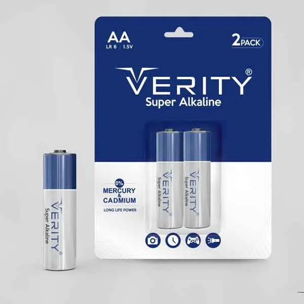 باتری قلمی وریتی مدل Super Alkaline بسته 2 عددی