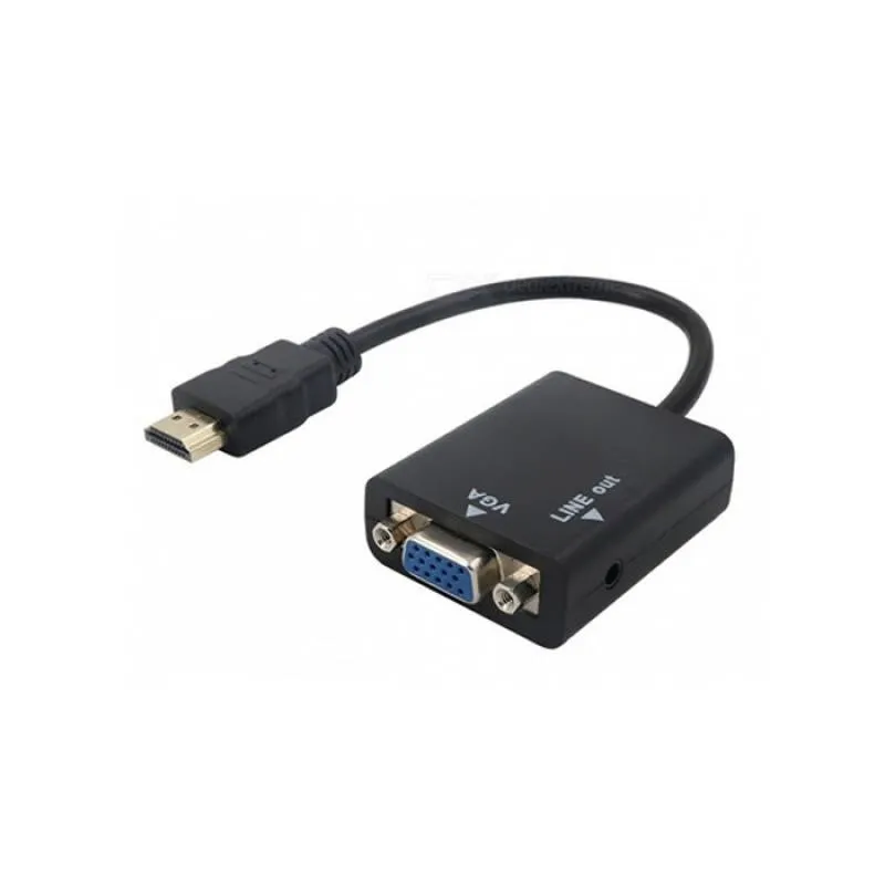 مبدل HDMI به VGA کی نت مدل K-AHV00 به همراه کابل AUX