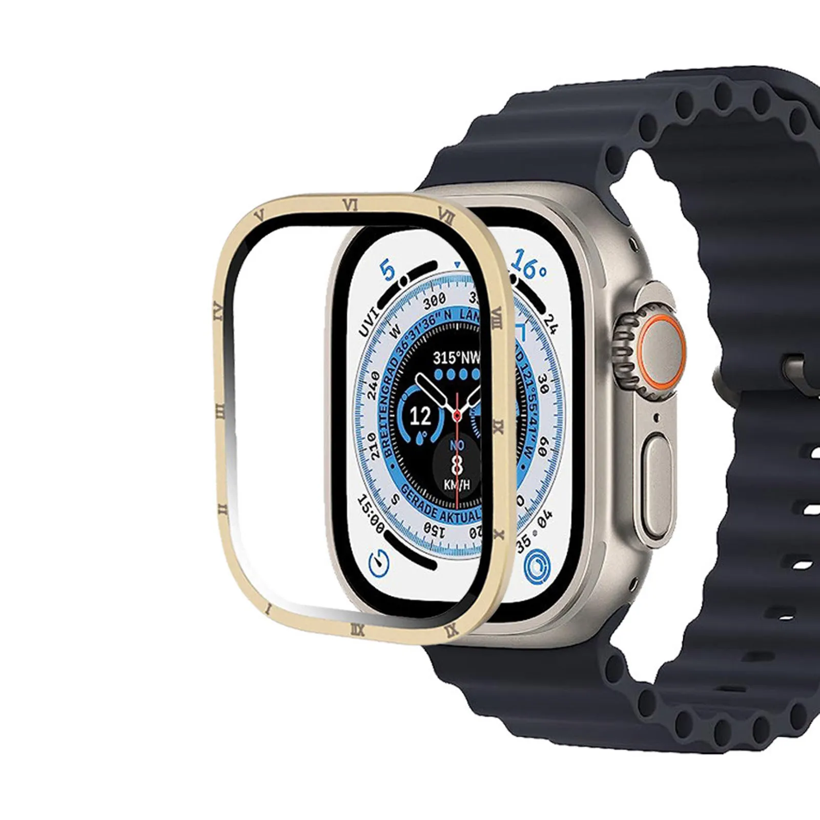 محافظ صفحه نمایش ساعت هوشمند گرین لاین مدل Roman HD 49mm