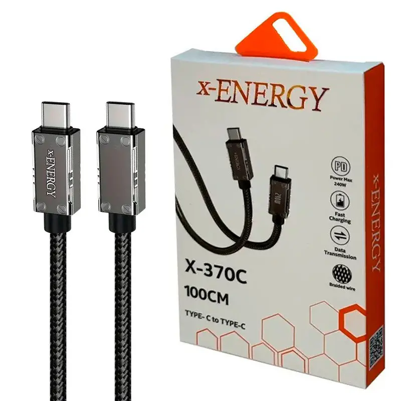 کابل تبدیل Type-C PD 240W به Type-C ایکس انرژی مدل X-370C طول 1 متر