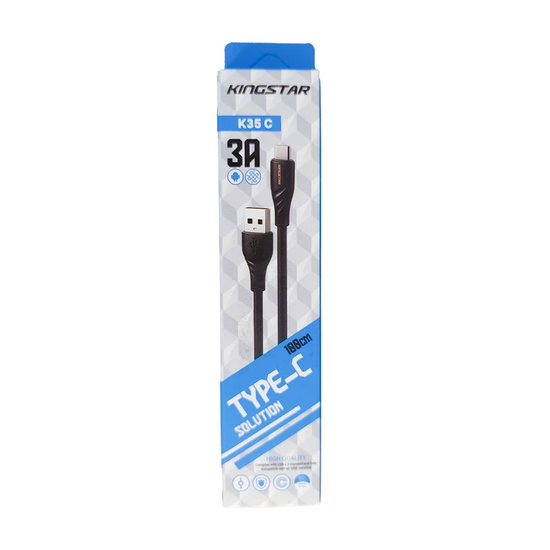 کابل تبدیل USB به USB-C کینگ استار مدل K35C 3A طول 1 متر