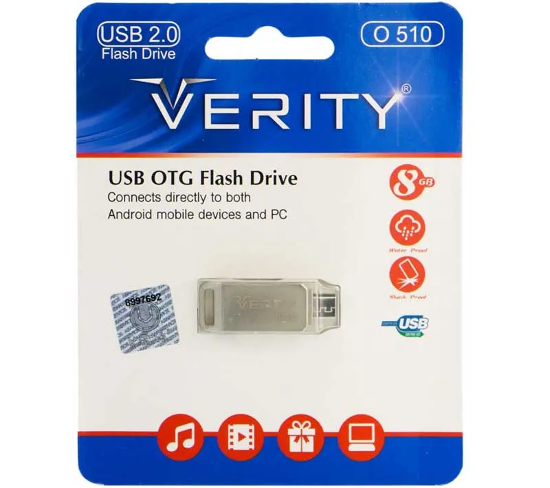 فلش مموری وریتی مدل O510 ظرفیت 8 گیگابایت