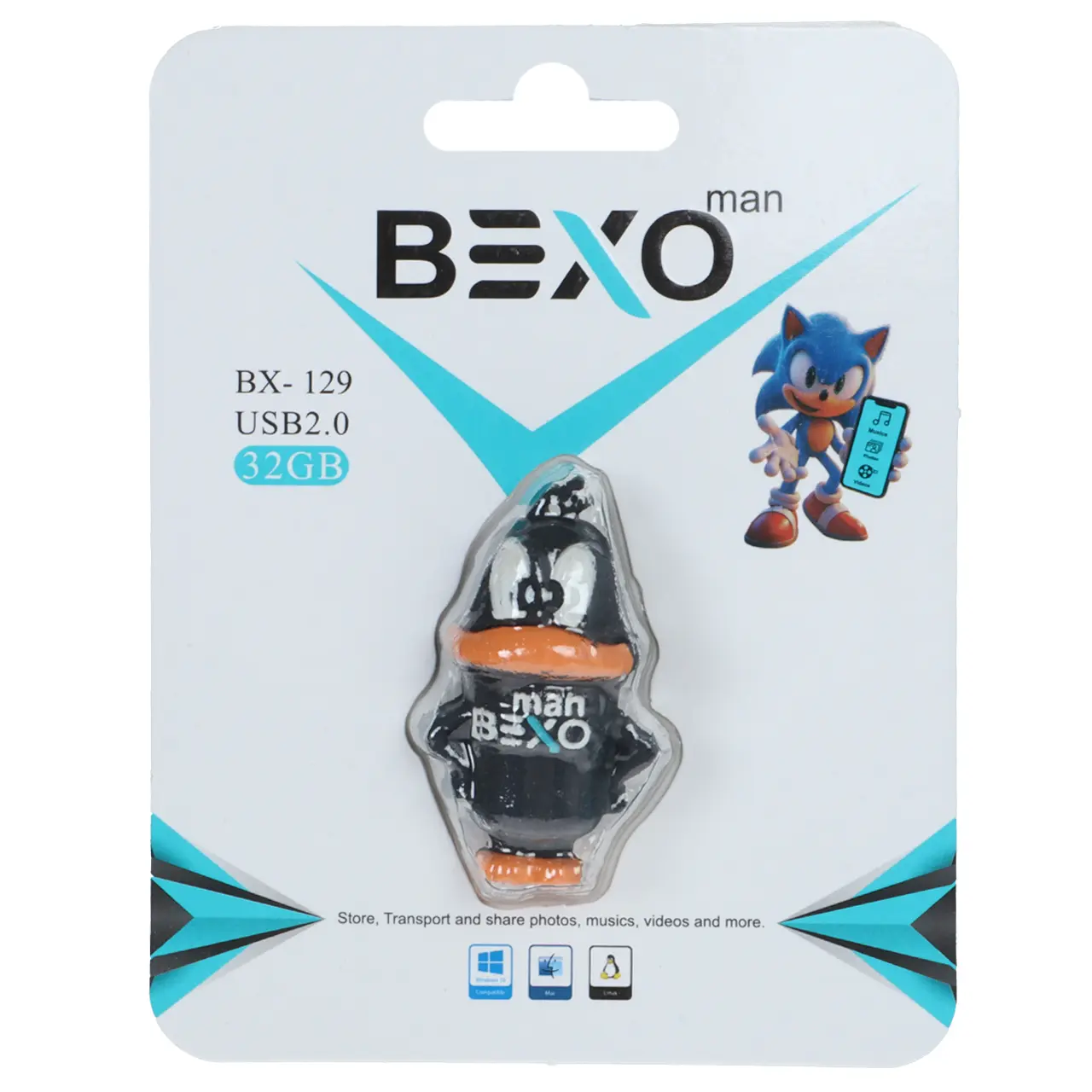 فلش مموری بکسو مدل BX-129 USB2.0 ظرفیت 32 گیگابایت