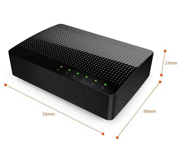 سوییچ شبکه دسکتاپ 5 پورت 10/100/1000 تندا مدل SG105
