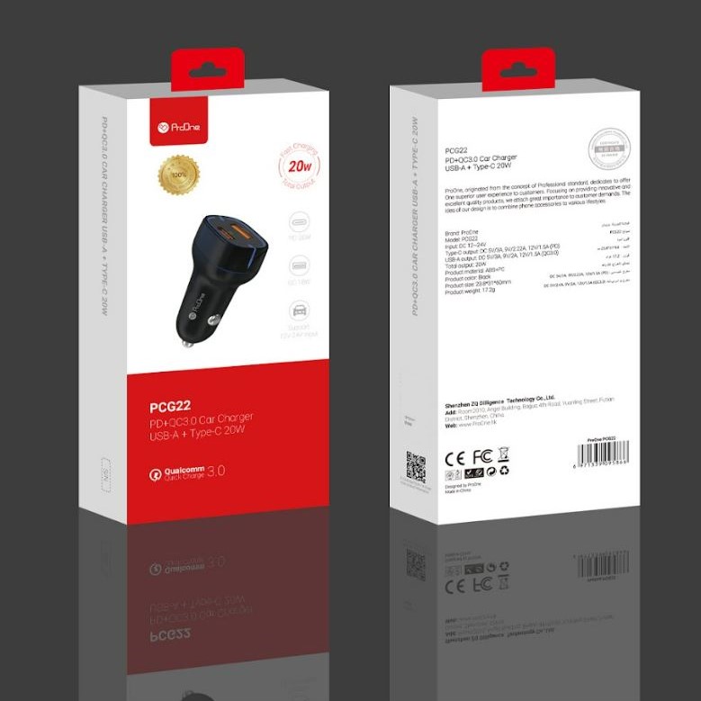 شارژر فندکی پرووان مدل PCG22 20W