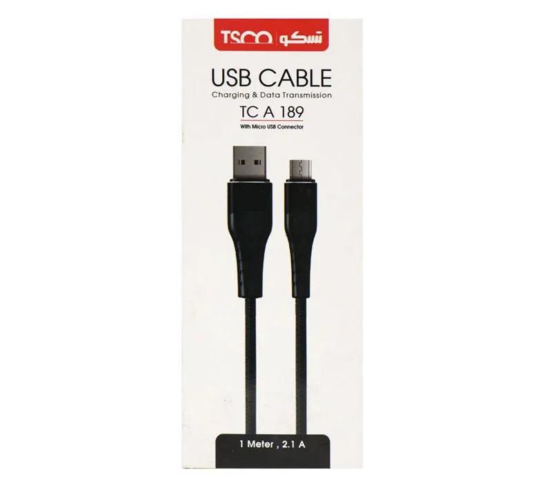 کابل تبدیل USB به MicroUSB تسکو مدل TCA189 طول 1 متر
