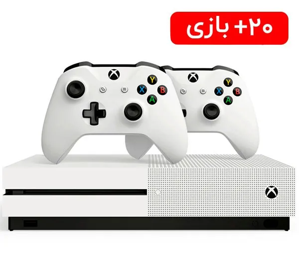 مجموعه کنسول بازی مایکروسافت مدل Xbox One S ظرفیت 1 ترابایت به همراه دو گیم پد و ۲۰ عدد بازی