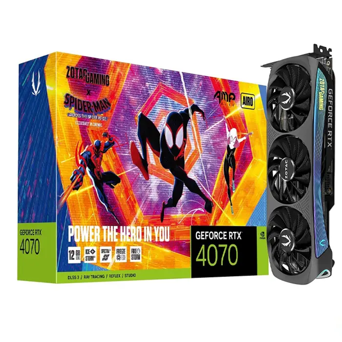 کارت گرافیک زوتاک GAMING GEFORCE RTX 4070 AMP AIRO SPIDER-MAN