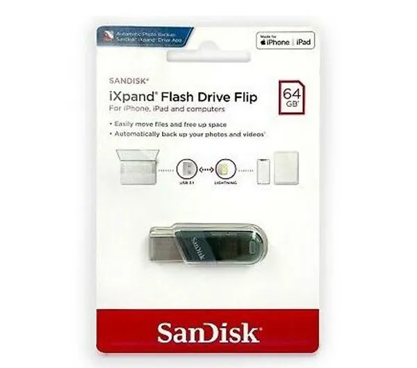 فلش مموری سن دیسک مدل iXPAND Flip ظرفیت 64 گیگابایت (بدون جعبه)