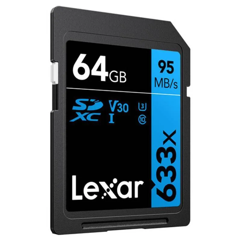 کارت حافظه SDXC لکسار مدل Performance کلاس 10 استاندارد UHS-I U3 سرعت 95MBps ظرفیت 64 گیگابایت
