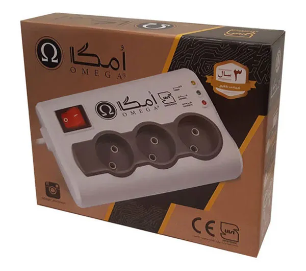 محافظ برق کامپیوتر امگا مدل P3000 طول 1.5 متر (ارت دار)
