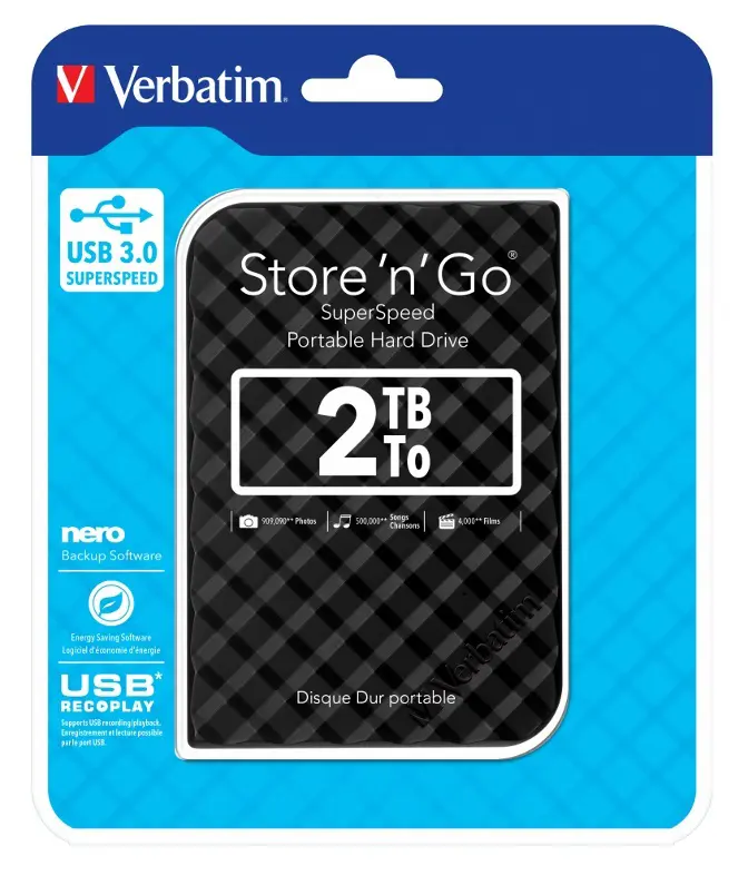 هارد اکسترنال ورباتیم مدل Store n GO 53195 ظرفیت 2 ترابایت