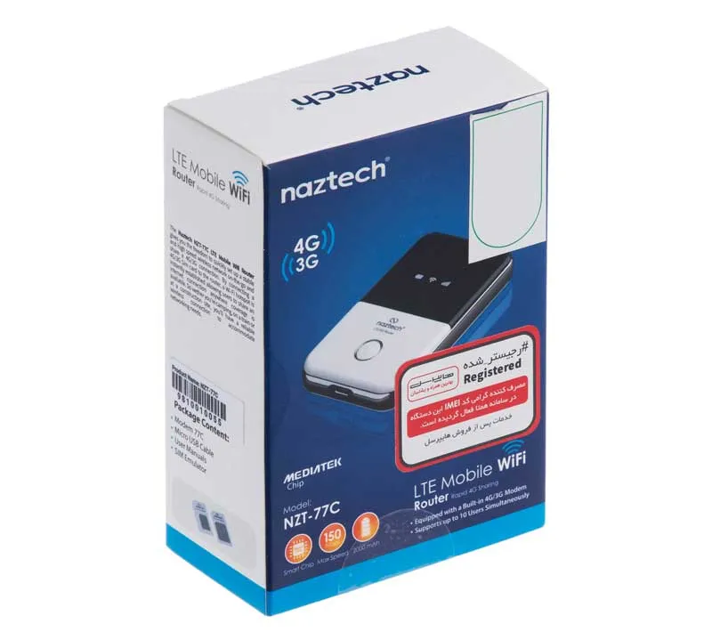 مودم 4G قابل حمل نزتک مدل NZT-77C