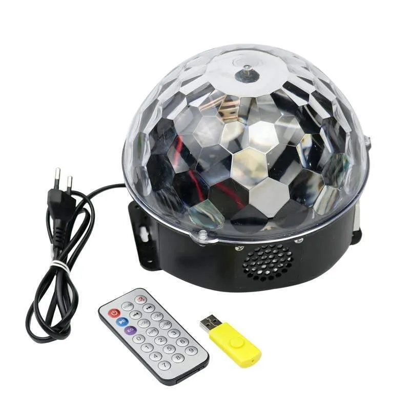 چراغ رقص نور و اسپیکر مدل LED Magic Ball Light