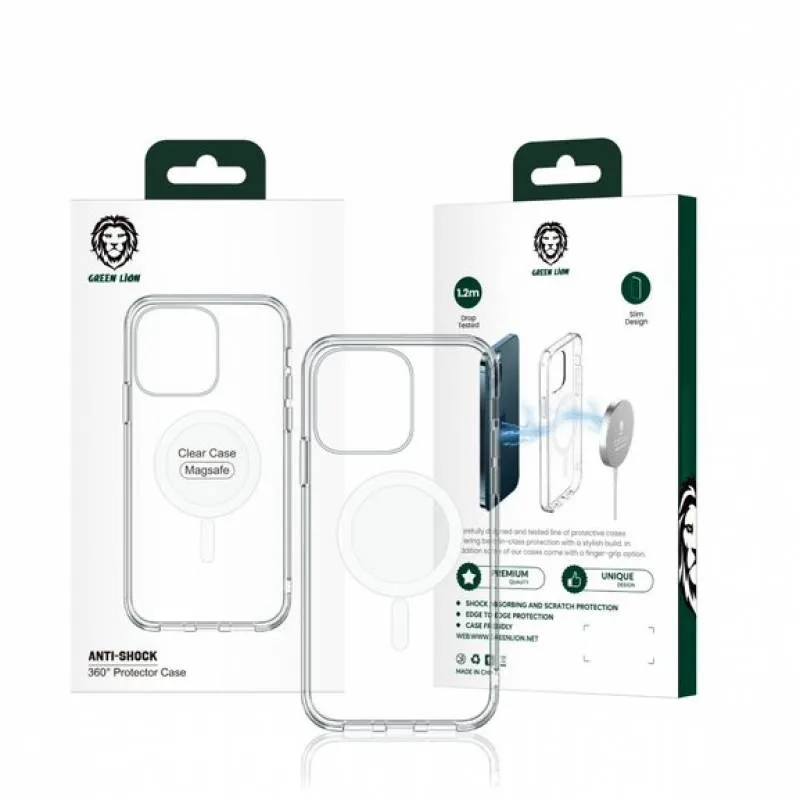 کاور گوشی گرین لاین مدل MagSafe Crystal 360 مناسب برای iphone 13 ProMax