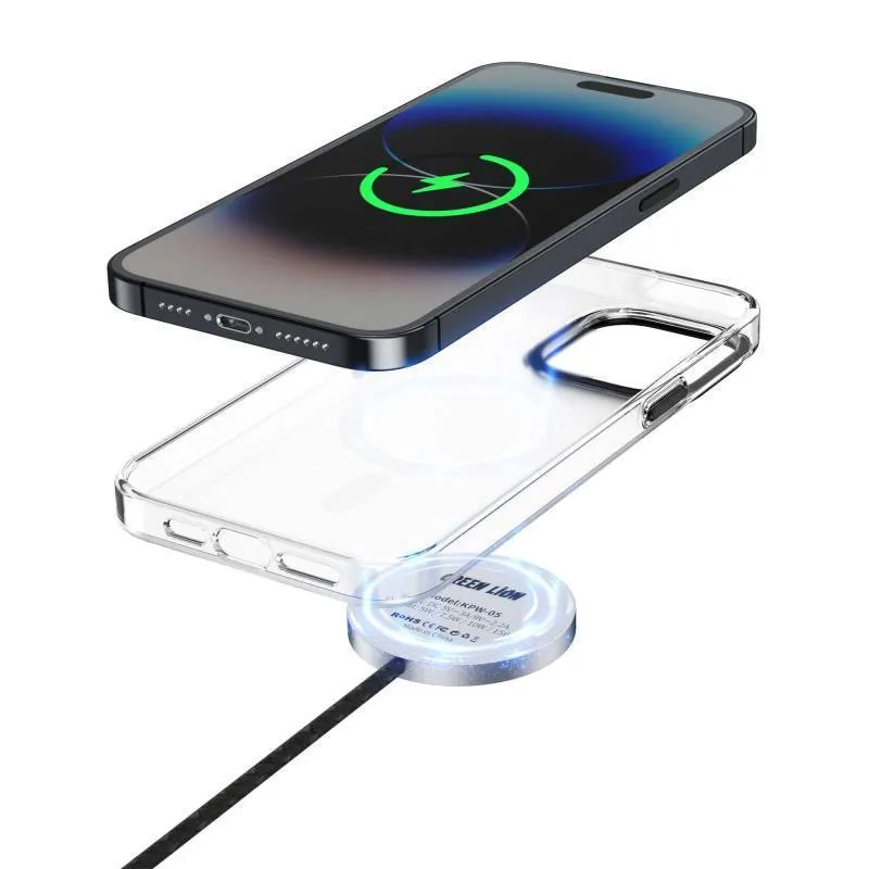 کاور گوشی گرین لاین مدل Matte Magsafe مناسب برای iphone 15 proMax