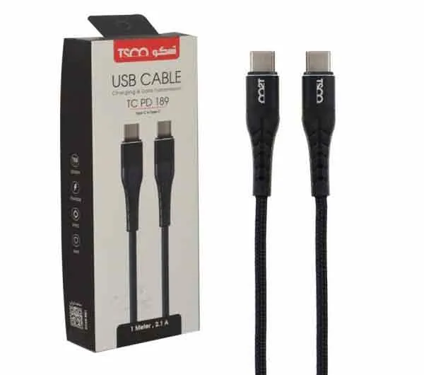 کابل USB-C تسکو مدل TC PD 189 طول 1 متر