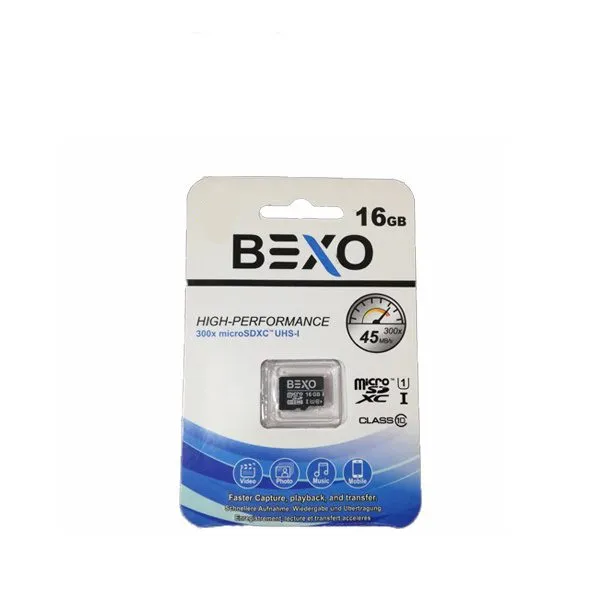 کارت حافظه microSDHC بکسو مدل High-Performance 300X کلاس 10 استاندارد UHS-I U1 سرعت 45MBps ظرفیت 16 گیگابایت