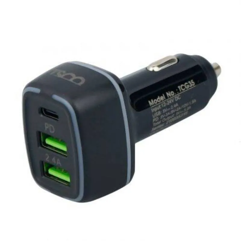 شارژر فندکی تسکو مدل TCG 35 3A 18W PD به همراه کابل MicroUSB