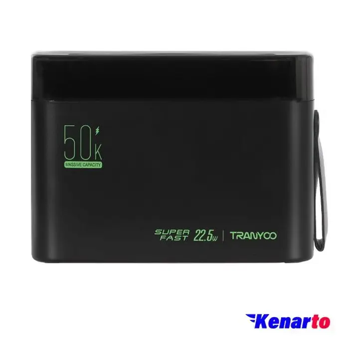 شارژر همراه ترانیو مدل T-L5 PD 22.5W ظرفیت 50000 میلی‌آمپر ساعت
