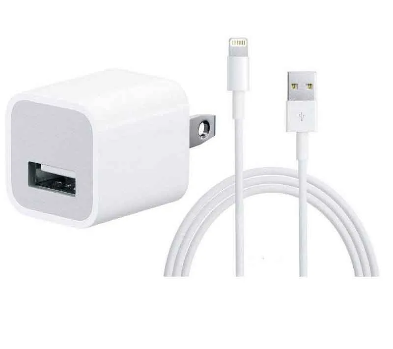شارژر دیواری اپل به همراه کابل تبدیل Lightning