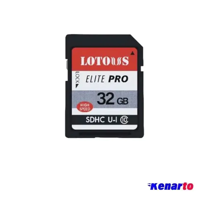 کارت حافظه SDXC لوتوس مدل Elite PRO UHS-I کلاس 10 استاندارد UHS-I U1 سرعت 90MBs ظرفیت 32 گیگابایت