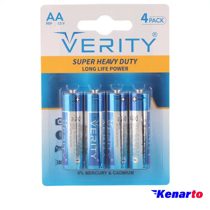 باتری قلمی وریتی مدل Super Heavy Duty بسته 4 عددی