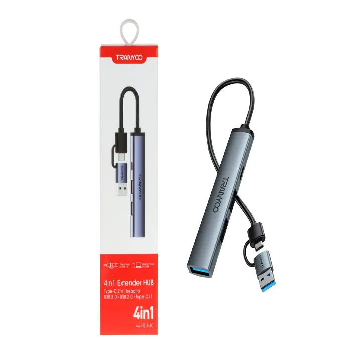 هاب 4 پورت USB /Type-C ترانیو مدل HB11-AC