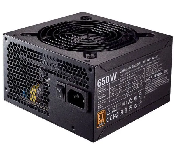 منبع تغذیه کامپیوتر کولر مستر مدل MWE Bronze 650