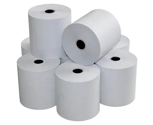 کاغذ پرینتر حرارتی رولی 80 میلیمتر رنگ زمینه آبی