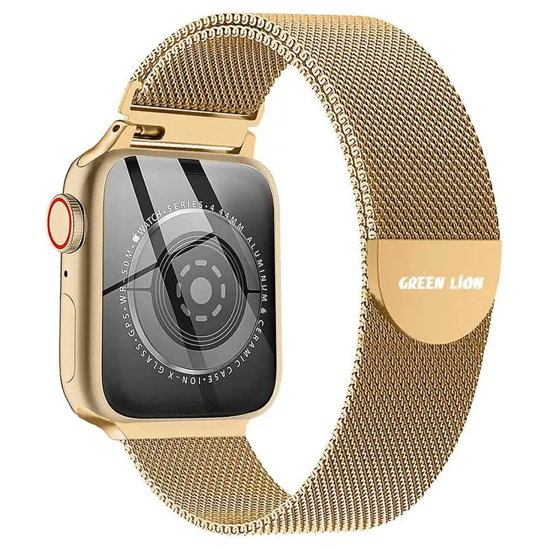 بند ساعت هوشمند گرین لاین  مدل Milanese Loop مناسب برای اپل واچ 42/44/45/49 میلی متری