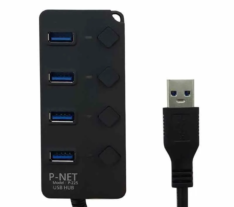 هاب یو اس بی 4 پورت پی نت مدل P-225