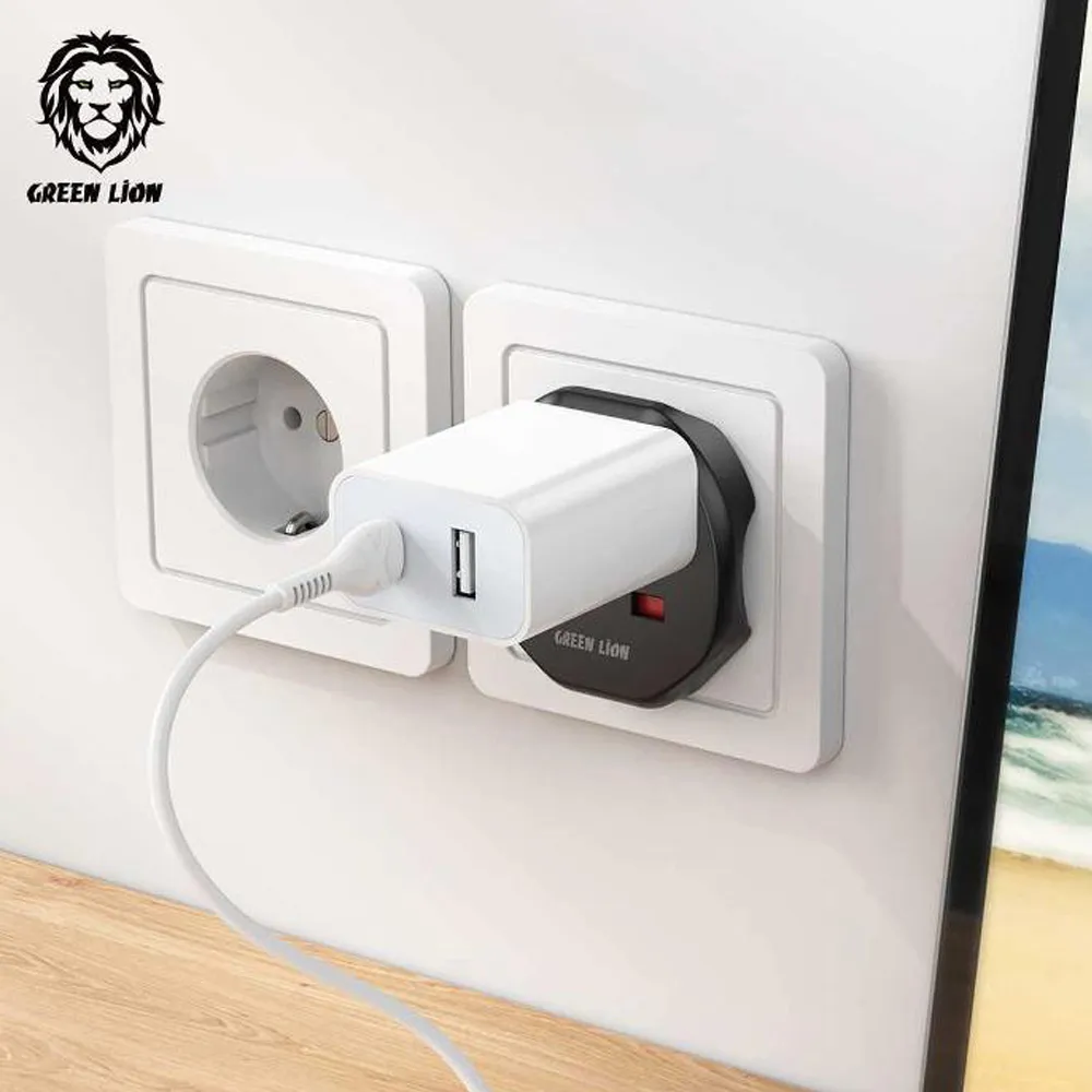 تبدیل برق سه به دو گرین لاین مدل Conversion EU Plug 2