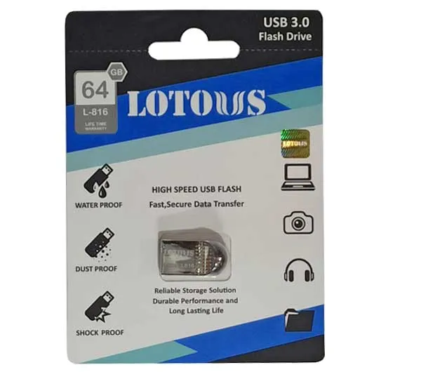 فلش مموری لوتوس مدل L816 USB 3.0 ظرفیت 64  گیگابایت
