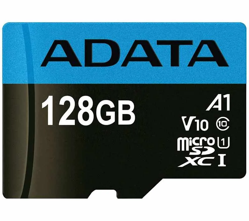 کارت حافظه microSDXC ای دیتا مدل Premier V10 A1 کلاس 10 استاندارد UHS-I سرعت 100MBps ظرفیت 128 گیگابایت
